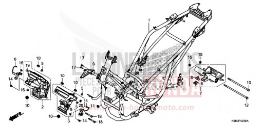 CARROSSERIE DE CHASSIS WW125AK de 2019